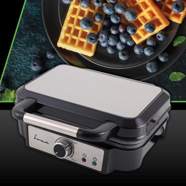 Aparat za wafle Fram FAG-M1000BKSS/1000W/inox Kontaktni gril i aparati za sendviče SOPING.RS 42 Aparat za wafle Fram FAG-M1000BKSS/1000W/inox - Слика 2