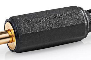 CAVC22900BKG, Audio konektor, Ravni, Muški, Pozlaceni, Lemljenje, Preènik ulaza: 4,0 mm,PVC, 1 kom