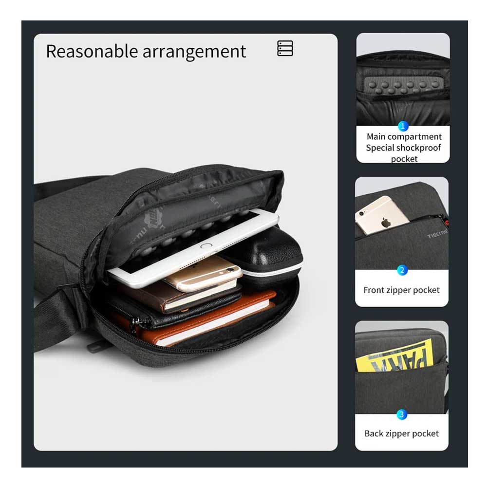 Ranac za laptop T-L5102 Dark Grey 9.7″ Torbe za laptop SOPING.RS 42 Ranac za laptop T-L5102 Dark Grey 9.7" - Слика 2
