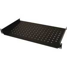 Polica fiksna 600mm rack kačenje na 4 tačke/podesivi zadnji držači Mirsan 19/1U crna MR.SBR60.01_YK