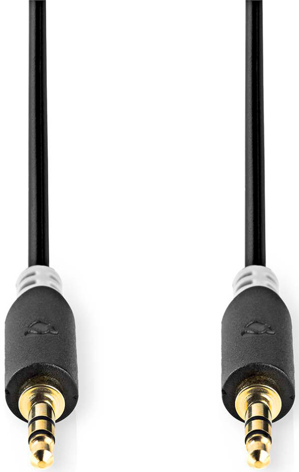 CABW22000AT20, Stereo kabl, 3,5 mm muški na 3,5 mm muški, Pozlac´eni, 2,00 m, Antracit Audio kablovi SOPING.RS 41 CABW22000AT20, Stereo kabl, 3,5 mm muški na 3,5 mm muški, Pozlac´eni, 2,00 m, Antracit
