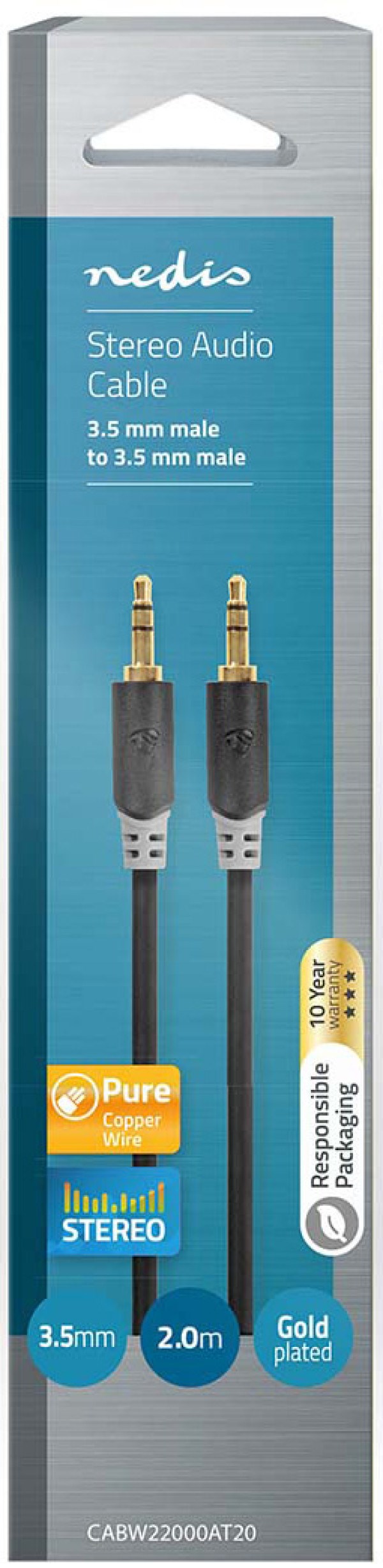 CABW22000AT20, Stereo kabl, 3,5 mm muški na 3,5 mm muški, Pozlac´eni, 2,00 m, Antracit Audio kablovi SOPING.RS 43 CABW22000AT20, Stereo kabl, 3,5 mm muški na 3,5 mm muški, Pozlac´eni, 2,00 m, Antracit - Слика 3