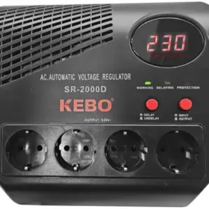 Kebo Stabilizator napona 2000VA 1200W,Crna,Displej