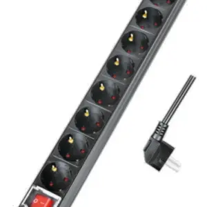Razvodni PDU panel za rack sa 9 utiènih mesta i osiguracem, kabl 2m (aluminijum)