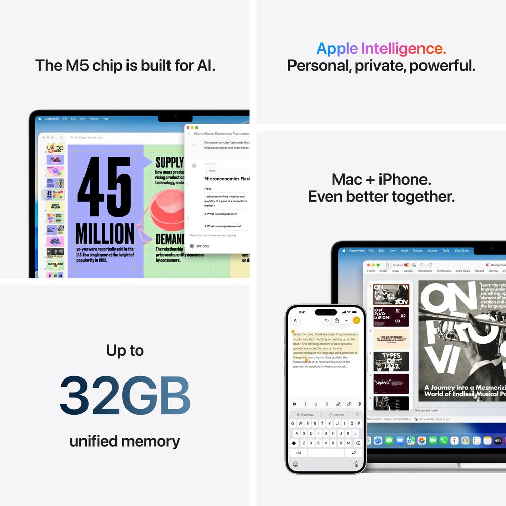 13-inčni MacBook Air: Apple M5 čip sa 10-jezgarnim CPU-om i 8-jezgarnim GPU-om, 512GB SSD – Silver Laptop računari SOPING.RS 45 13-inčni MacBook Air: Apple M5 čip sa 10-jezgarnim CPU-om i 8-jezgarnim GPU-om, 512GB SSD - Silver - Слика 5
