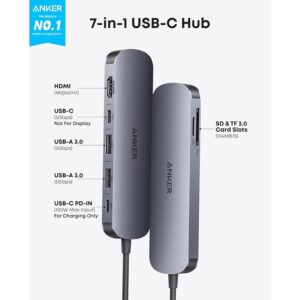 Nano USB-C Hub 7u1, sivi
