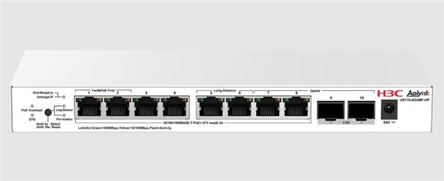 H3C Aolynk US110-8G2MF-HP Ethernet Switch 8 x 1G PoE+, (AC) Svičevi SOPING.RS 41 H3C Aolynk US110-8G2MF-HP Ethernet Switch 8 x 1G PoE+, (AC)
