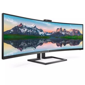 Monitor PHILIPS 499P9H/00 49"/VA,zakrivljen,32:9/5120x1440/70Hz/5ms GtG/HDMIx2,DP,USB,RJ45/kamera