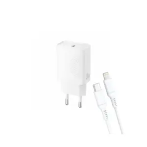 Kućni punjač XO L160 fast 20W Type C + lightning kabal Punjači i auto držači za mobilne telefone SOPING.RS Kućni punjač XO L160 fast 20W Type C + lightning kabal