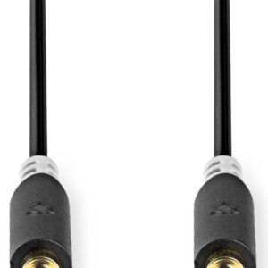 CABW22000AT100, Stereo audio kabl, 3,5 mm muški, Pozlaceni, 10,0 m, Antracit