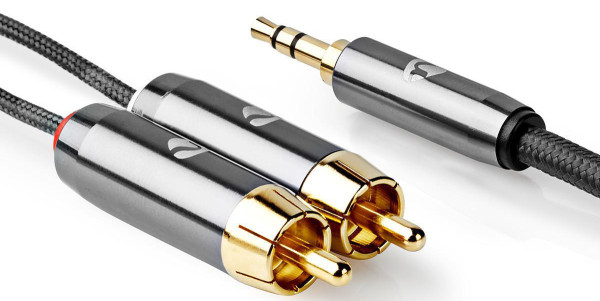 CATB22200GY20, Stereo audio kabl, 3,5 mm muški, 2x RCA muški, Pozlaceni, 2,00 m, Okrugli, Sivi Audio kablovi SOPING.RS 41 CATB22200GY20, Stereo audio kabl, 3,5 mm muški, 2x RCA muški, Pozlaceni, 2,00 m, Okrugli, Sivi