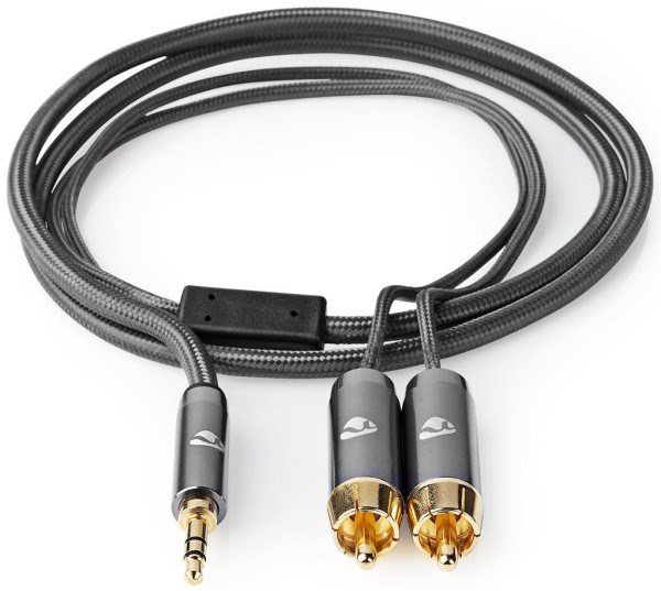 CATB22200GY20, Stereo audio kabl, 3,5 mm muški, 2x RCA muški, Pozlaceni, 2,00 m, Okrugli, Sivi Audio kablovi SOPING.RS 42 CATB22200GY20, Stereo audio kabl, 3,5 mm muški, 2x RCA muški, Pozlaceni, 2,00 m, Okrugli, Sivi - Слика 2