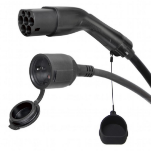 EV-T2MACF-3.7KW-0.5M Gembird Adapter kabl Tip 2 (muški) na Šuko (ženski), 3,7 kW, 0,5 m