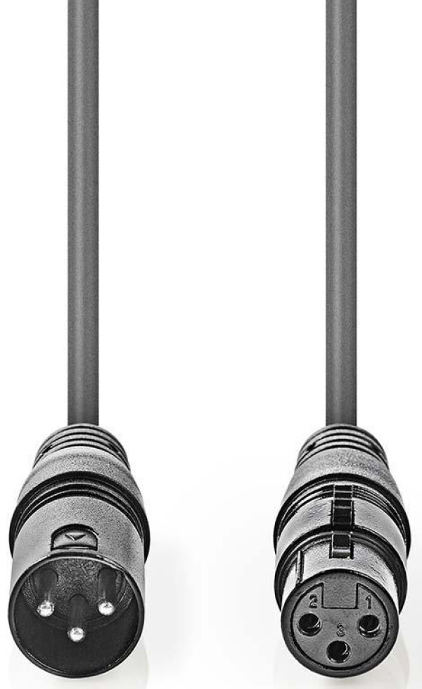 COTH15010GY10, Balansirani audio kabl, XLR 3-pinski muški, XLR 3-pinski ženski, Niklovani, 1,00 m Audio kablovi SOPING.RS 41 COTH15010GY10, Balansirani audio kabl, XLR 3-pinski muški, XLR 3-pinski ženski, Niklovani, 1,00 m