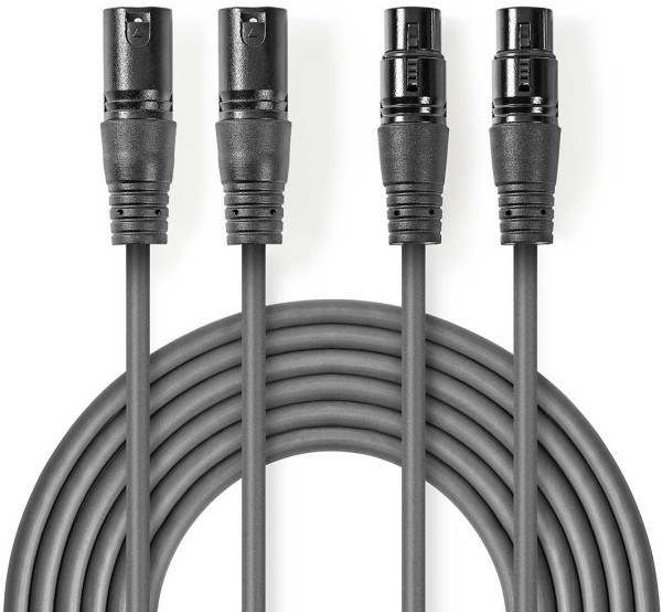 COTH15030GY05, Balansirani audio kabl, 2x XLR 3-pinski muški, 2x XLR 3-pinski ženski,Niklovani, 0,5m Audio kablovi SOPING.RS 42 COTH15030GY05, Balansirani audio kabl, 2x XLR 3-pinski muški, 2x XLR 3-pinski ženski,Niklovani, 0,5m - Слика 2