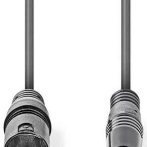 COTH15100GY15, Balansirani audio kabl, XLR 3-pinski muški, 6,35 mm muški, Niklovani, 1,50 m, PVC