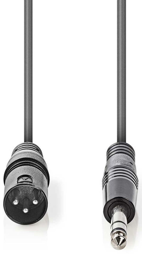 COTH15100GY15, Balansirani audio kabl, XLR 3-pinski muški, 6,35 mm muški, Niklovani, 1,50 m, PVC Audio kablovi SOPING.RS 41 COTH15100GY15, Balansirani audio kabl, XLR 3-pinski muški, 6,35 mm muški, Niklovani, 1,50 m, PVC