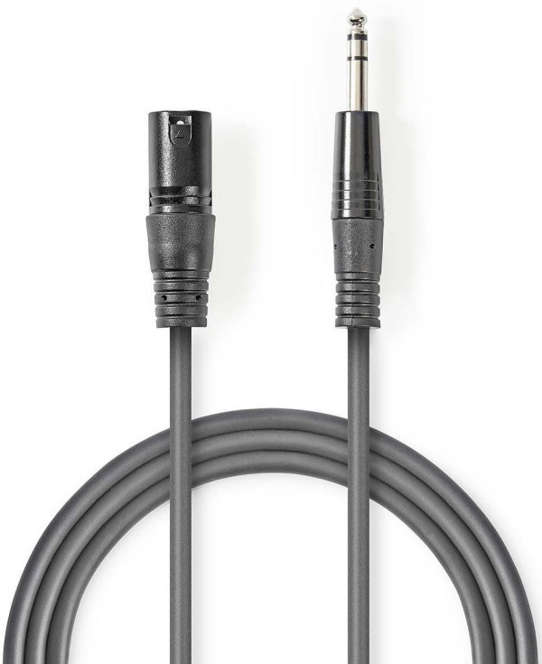 COTH15100GY15, Balansirani audio kabl, XLR 3-pinski muški, 6,35 mm muški, Niklovani, 1,50 m, PVC Audio kablovi SOPING.RS 42 COTH15100GY15, Balansirani audio kabl, XLR 3-pinski muški, 6,35 mm muški, Niklovani, 1,50 m, PVC - Слика 2