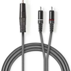 COTH22200GY30, Stereo audio kabl, 3,5 mm muški, 2x RCA muški, Niklovani, 3,00 m