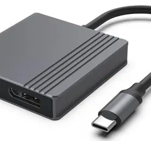 A-CM-HDMIFDPF-01, Gembird USB C-type muski na HDMI + DisplayPort zenski adapter