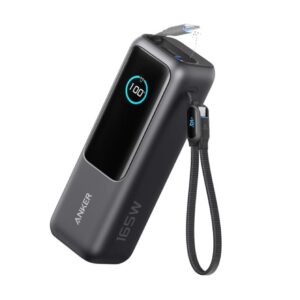 25000mAh, 165W, sa ugrađenim USB-C kablom na izvlačenje, Power Bank crni Oprema za mobilne telefone SOPING.RS 25000mAh, 165W, sa ugrađenim USB-C kablom na izvlačenje, Power Bank crni