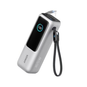25000mAh, 165W, sa ugrađenim USB-C kablom na izvlačenje, Power Bank srebrni Oprema za mobilne telefone SOPING.RS 25000mAh, 165W, sa ugrađenim USB-C kablom na izvlačenje, Power Bank srebrni
