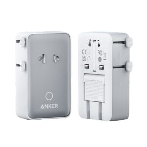 Nano 20W putni zidni punjač 5-portova (2x USB-A, 2x USB-C, utičnica EU na US, UK, AU i EU), beli