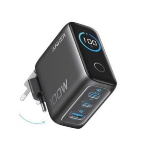 100W GaN zidni brzi punjač, 3-porta (2x USB-C i 1x USB-A) tamno sivi Punjači i auto držači za mobilne telefone SOPING.RS 41 100W GaN zidni brzi punjač, 3-porta (2x USB-C i 1x USB-A) tamno sivi