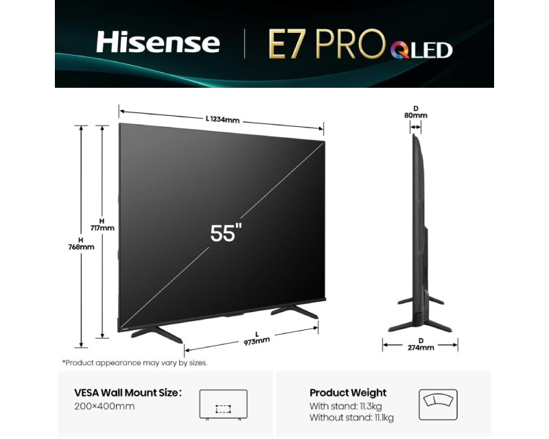 55 inča 55E7Q PRO QLED 4K UHD Smart TV Televizori SOPING.RS 42 55 inča 55E7Q PRO QLED 4K UHD Smart TV - Слика 2