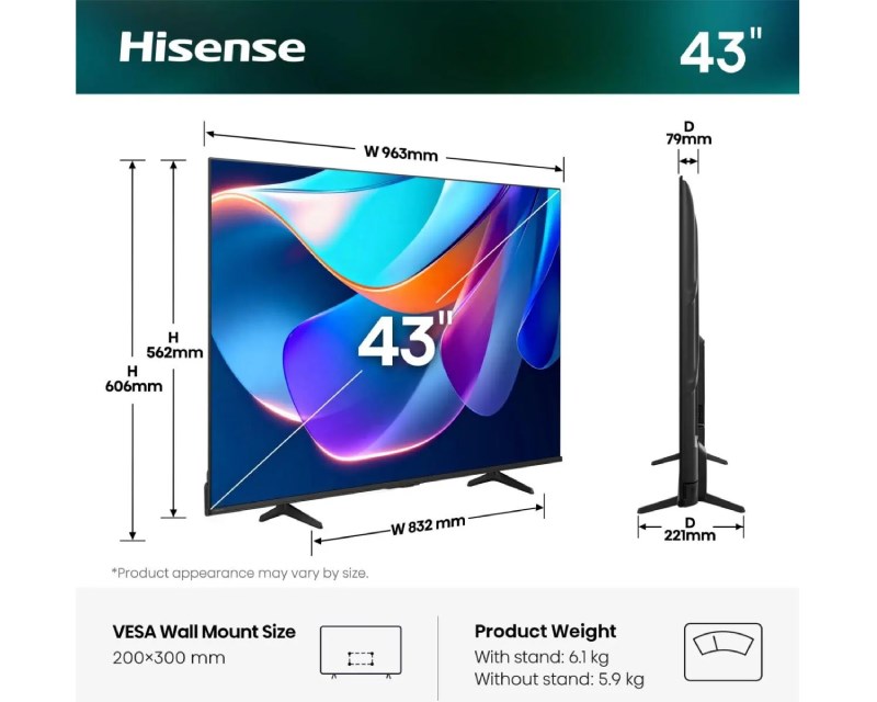 43 inča 43A6S LED 4K Ultra HD Smart TV Televizori SOPING.RS 41 43 inča 43A6S LED 4K Ultra HD Smart TV
