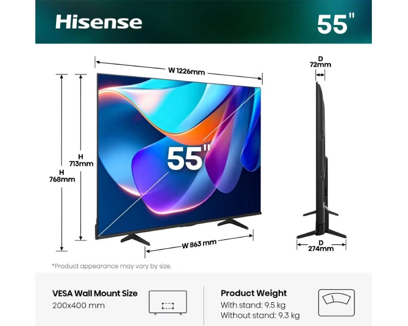 55 inča 55A6S 4K UHD LED Smart TV Televizori SOPING.RS 41 55 inča 55A6S 4K UHD LED Smart TV