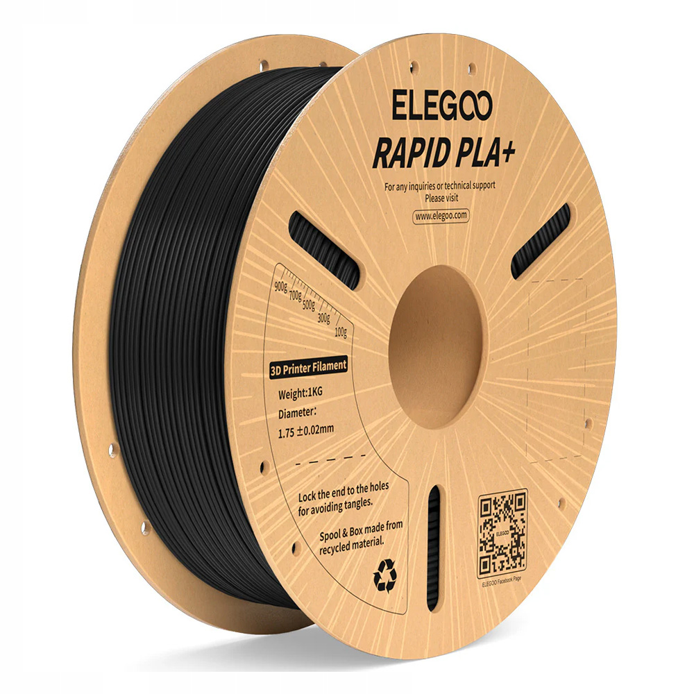 Rapid PLA+ filament 1.75mm 1kg – Black Oprema za 3D štampače SOPING.RS 41 Rapid PLA+ filament 1.75mm 1kg - Black