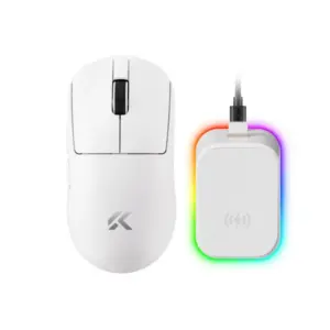 Bežični gaming miš MCHOSE A7 V2 Ultra Plus White /PAW 3950/8K Hz/Omron Mechanical