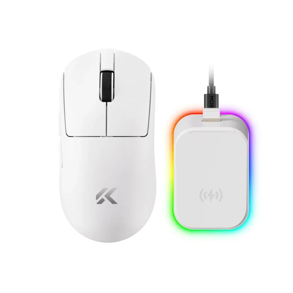 Bežični gaming miš MCHOSE A7 V2 Ultra Plus White /PAW 3950/8K Hz/Omron Mechanical Miševi SOPING.RS 41 Bežični gaming miš MCHOSE A7 V2 Ultra Plus White /PAW 3950/8K Hz/Omron Mechanical