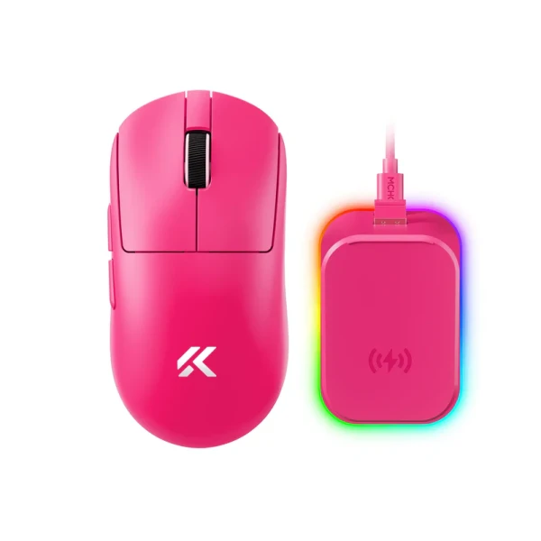 Bežični gaming miš MCHOSE A7 V2 Ultra Plus Rose Red /PAW 3950/8K Hz/Omron Mechanical Miševi SOPING.RS 41 Bežični gaming miš MCHOSE A7 V2 Ultra Plus Rose Red /PAW 3950/8K Hz/Omron Mechanical