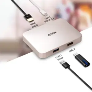 USB docking station ATEN UH3235 USB-C 4K Ultra mini