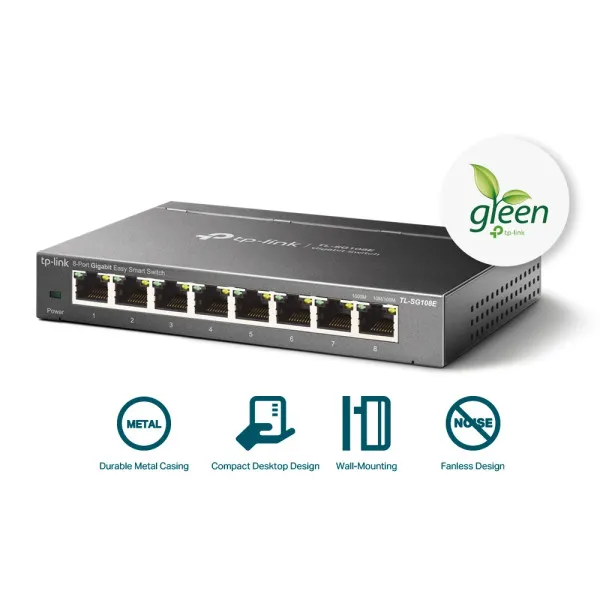 LAN Switch TP-LINK TL-SG108E Gigabit 10/100/1000Mbps Svičevi SOPING.RS 43 LAN Switch TP-LINK TL-SG108E Gigabit 10/100/1000Mbps - Слика 3