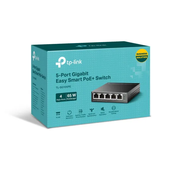 LAN Switch TP-LINK TL-SG105PE 5port 10/100/1000Mbps/4PoE/Metal Svičevi SOPING.RS 44 LAN Switch TP-LINK TL-SG105PE 5port 10/100/1000Mbps/4PoE/Metal - Слика 4