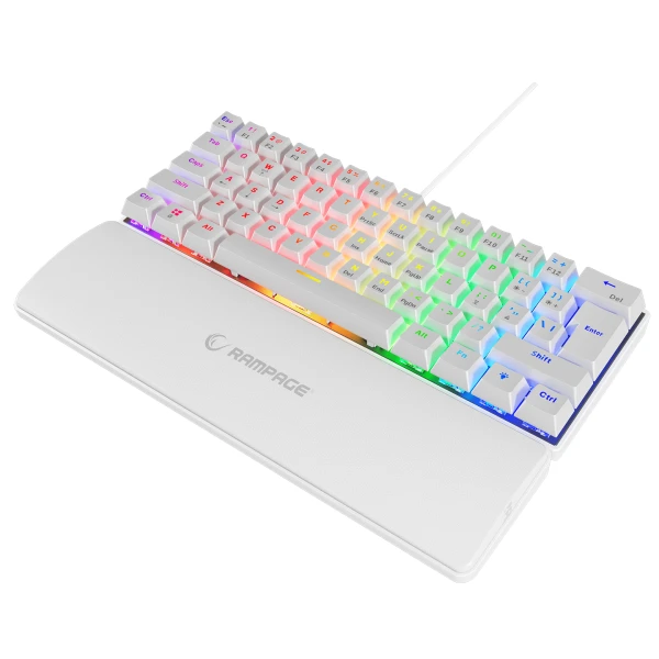 Tastatura žična gaming Rampage PLOWER K60 mehanička plavi switch bela 37254 Tastature SOPING.RS 42 Tastatura žična gaming Rampage PLOWER K60 mehanička plavi switch bela 37254 - Слика 2