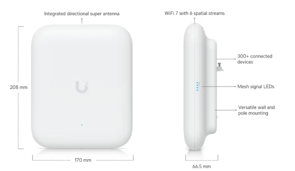 Access Point Ubiquiti U7-PRO-OUTDOOR WiFi7 Outdoor/2.5G/PoE+ Svičevi SOPING.RS 41 Access Point Ubiquiti U7-PRO-OUTDOOR WiFi7 Outdoor/2.5G/PoE+