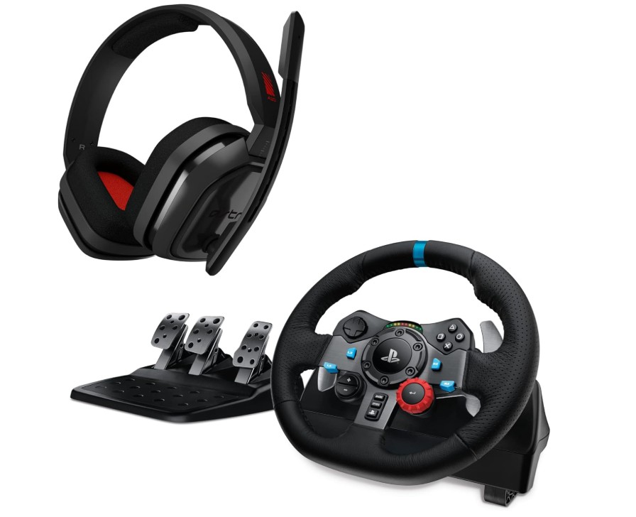 Logitech G29 Driving Force Gaming Racing Wheel + Logitech A10 Headset Gamepad/joystick SOPING.RS 41 Logitech G29 Driving Force Gaming Racing Wheel + Logitech A10 Headset