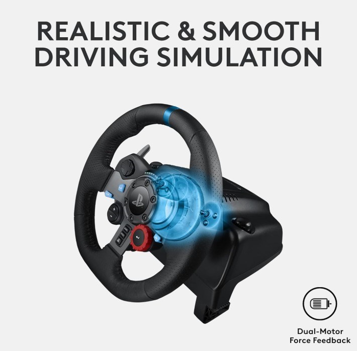 Logitech G29 Driving Force Gaming Racing Wheel + Logitech A10 Headset Gamepad/joystick SOPING.RS 42 Logitech G29 Driving Force Gaming Racing Wheel + Logitech A10 Headset - Слика 2