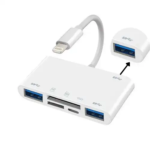 Kettz Lighting Čitač kartica 61 2 x USB3.0, 1 x TF, 1 x SD, 1 x Lighting Čitači kartica SOPING.RS 41 Kettz Lighting Čitač kartica 61 2 x USB3.0, 1 x TF, 1 x SD, 1 x Lighting
