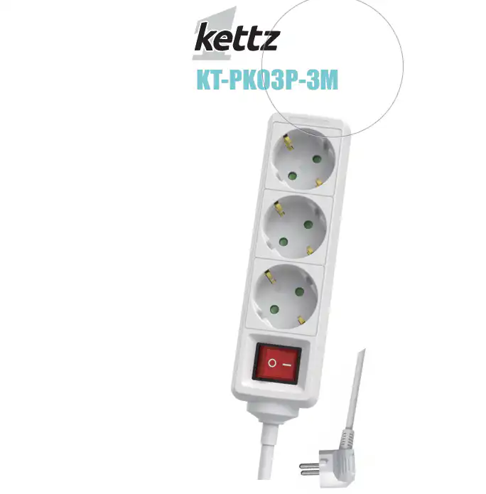 Kettz KT-PK03P-3M Produžni kabl 3m 3 rupe + prekidač Kablovi i adapteri SOPING.RS 41 Kettz KT-PK03P-3M Produžni kabl 3m 3 rupe + prekidač