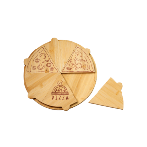 KESPER KSP58468 DASKA ZA PIZZU BAMBUS 36,5 CM SA 6 POJEDINAČNIH KRIŠKI