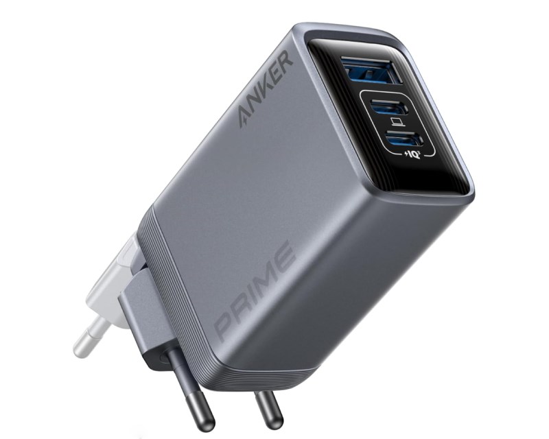 Prime 100W GaN zidni brzi punjač, 3-porta (2x USB-C i 1x USB-A) srebrni Punjači i auto držači za mobilne telefone SOPING.RS 41 Prime 100W GaN zidni brzi punjač, 3-porta (2x USB-C i 1x USB-A) srebrni