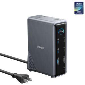 Prime Docking Stanica 160W, 14u1, Dual Display, siva