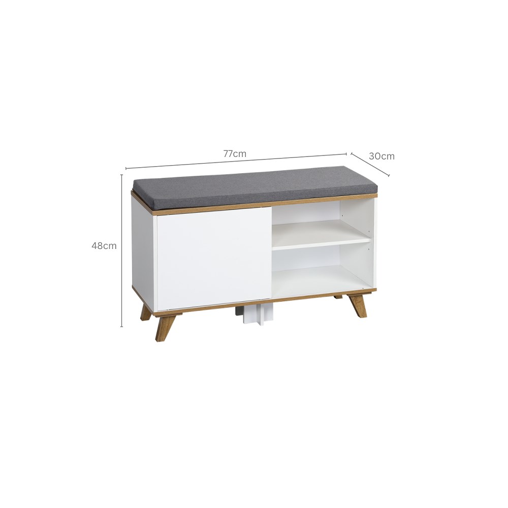 KESPER KSP15942 CIPELARNIK SA JASTUKOM ZA SEDENJE BELI 77 x 48 x 30 CM Komadni nameštaj SOPING.RS 43 KESPER KSP15942 CIPELARNIK SA JASTUKOM ZA SEDENJE BELI 77 x 48 x 30 CM - Слика 3