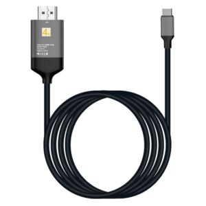 Kabl 3.1 USB tip C - HDMI (30Hz), metalni 1.8m crni