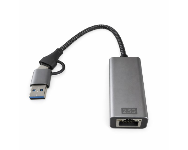 TIP C+USB Gigabit mrežni adapter 2.5G Adapteri SOPING.RS 41 TIP C+USB Gigabit mrežni adapter 2.5G